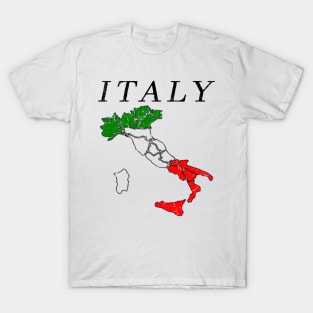 ITALY MAP GRAPHIC DESIGN T-Shirt